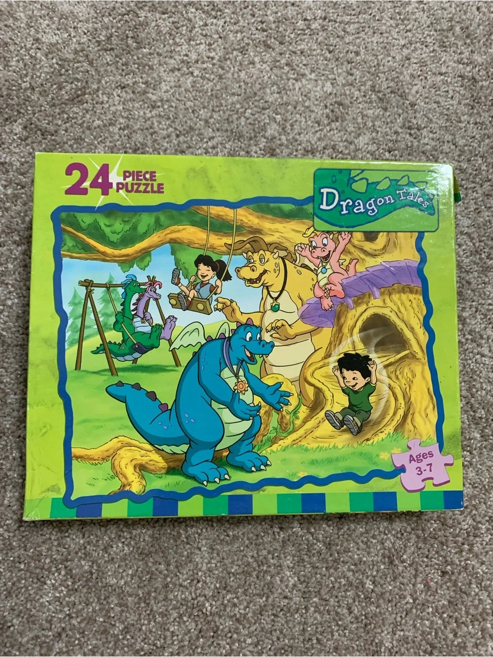 Vintage 2000 Dragon Tales 24 Piece Puzzle PBS Hasbro & Milton Bradley Complete